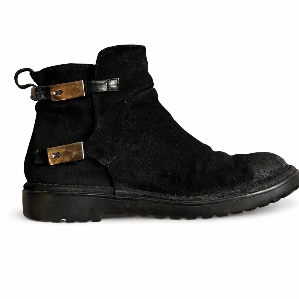 Women’s Black Suede ALBERTO FERMANI Ankle Boots Size 7.5